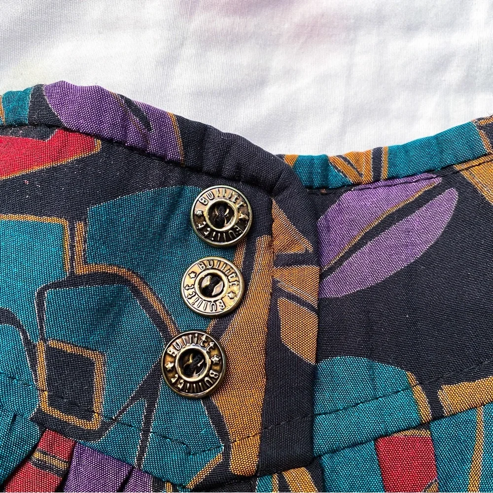 Vintage jewel-toned pleated skirt - Picture 8 of 12